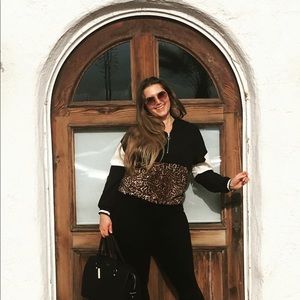 Tops - Zara hooded zip blouse - animal print Tops - Zara hooded zip blouse - animal print
